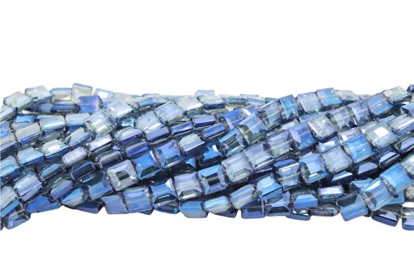 SQUARE SHAPED FACETED CRYSTAL 13MM | ONE 11.5" STRAND |