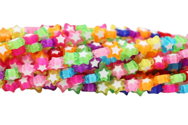 Vibrant Multi-Colored Acrylic Beads / One 16"Strand