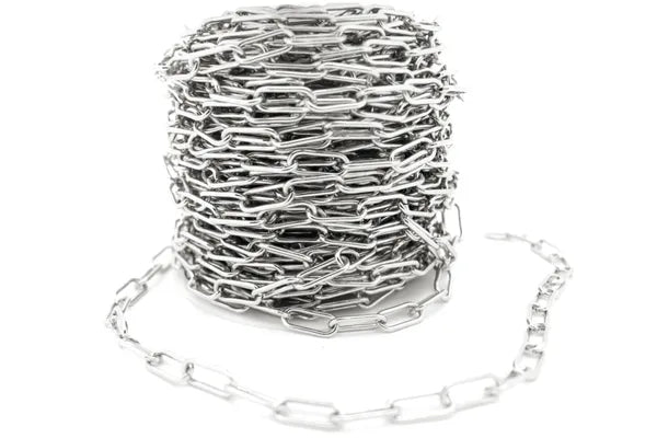 STAINLESS STEEL LARGE PAPERCLIP CHAIN 16.5MM | ONE FOOT