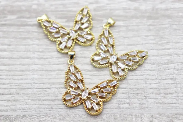 Zirconia Butterfly Pendant