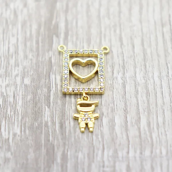 Square Heart Kid Pendant