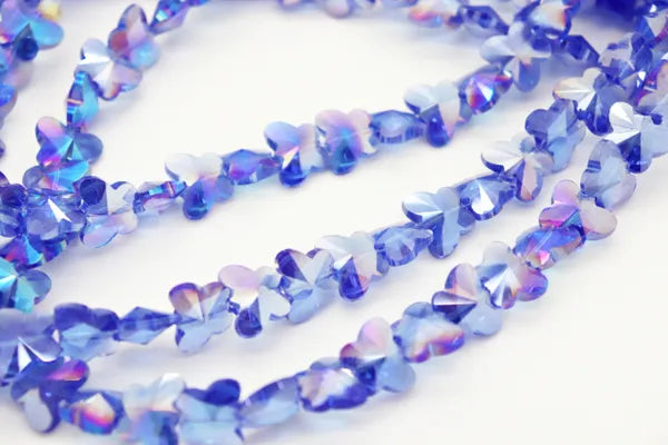 BUTTERFLY CRYSTALS 15MM | ONE STRAND 30 BEADS