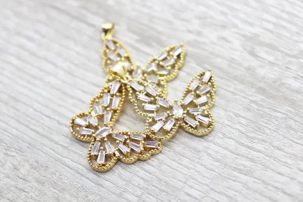 Zirconia Butterfly Pendant