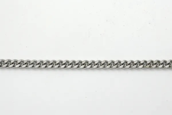 STAINLESS STEEL FLAT CUBAN CHAIN 6MM | ONE FOOT