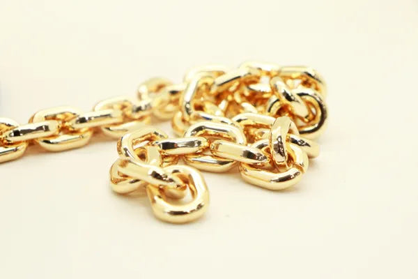 18KT GOLD PLATED LINK CHAIN | ONE FOOT