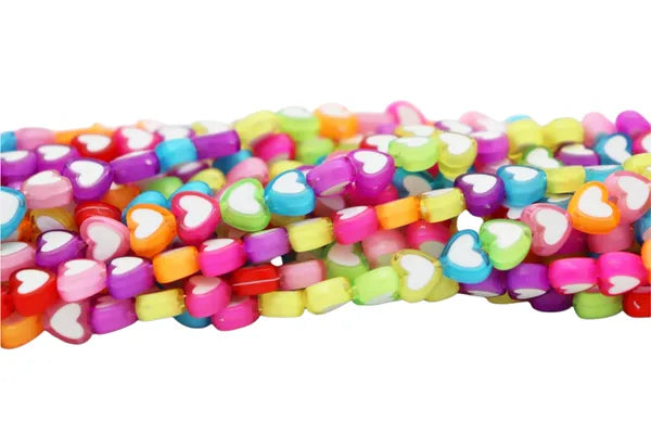 Vibrant Multi-Colored Acrylic Beads / One 16"Strand