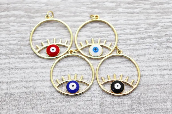 Round Evil Eye Pendant