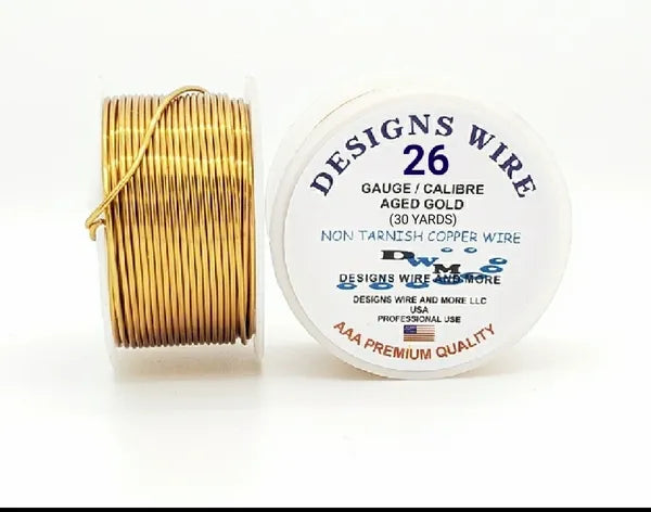 DESIGNS WIRE- Copper wire, Old Gold Colored