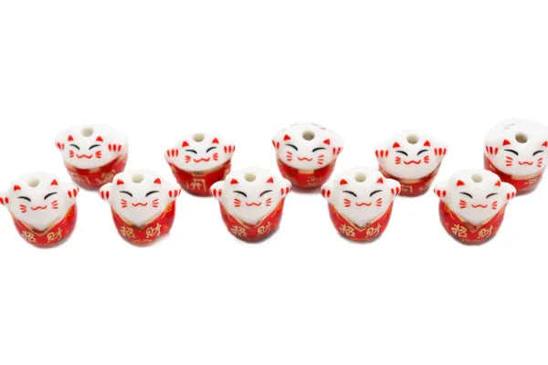 Porcelain Ceramic Lucky Cat