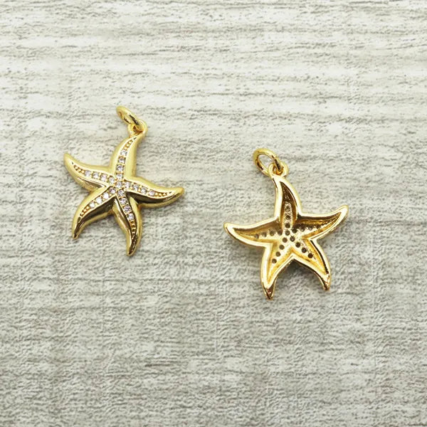 Micro-pave Starfish Charm