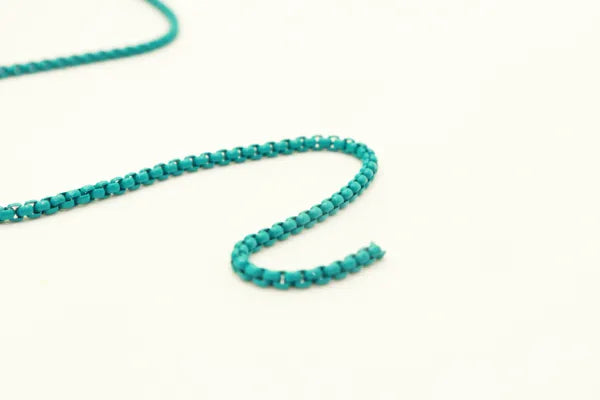 ENAMEL PLATED SQUARE CHAIN 3MM | ONE FOOT