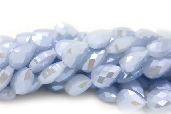 TEAR DROP FACETED CRYSTAL | ABOUT 16 BEADS