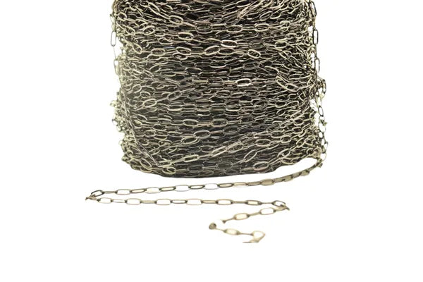 STAINLESS STEEL GUN METAL CHAIN LINK 4MM | ONE FOOT