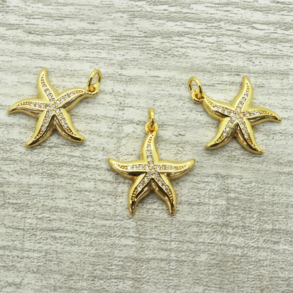 Micro-pave Starfish Charm