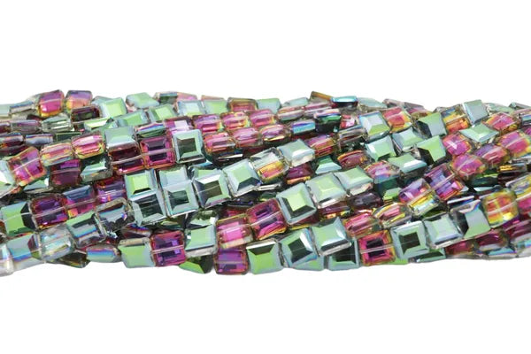 SQUARE SHAPED FACETED CRYSTAL 13MM | ONE 11.5" STRAND |