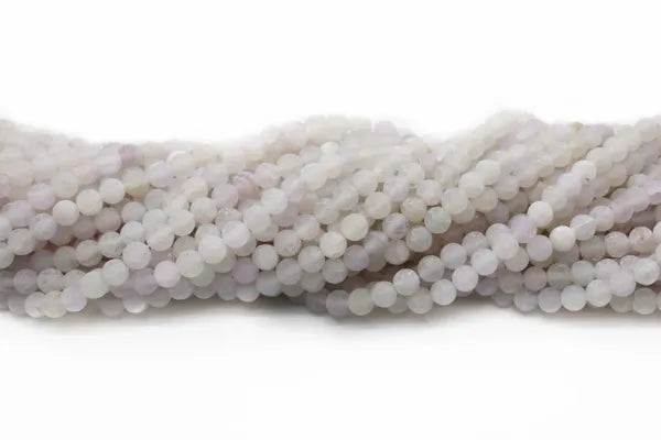 Semi Precious Matte Crackled Agate Round Smooth Beads