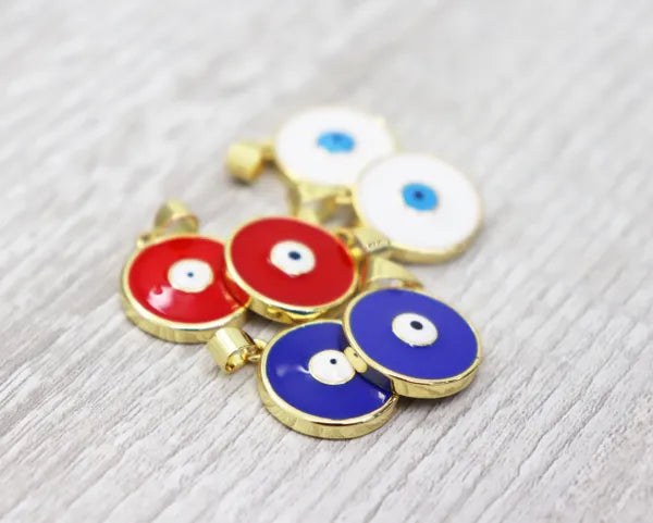 Red/Blue/White Evil Eye Pendant