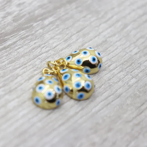 Evil Eye Drop Gold Pendant