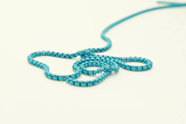 ENAMEL PLATED SQUARE CHAIN 3MM | ONE FOOT