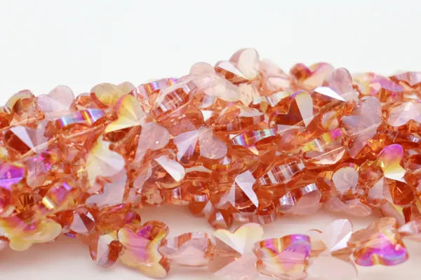 BUTTERFLY CRYSTALS 15MM | ONE STRAND 30 BEADS