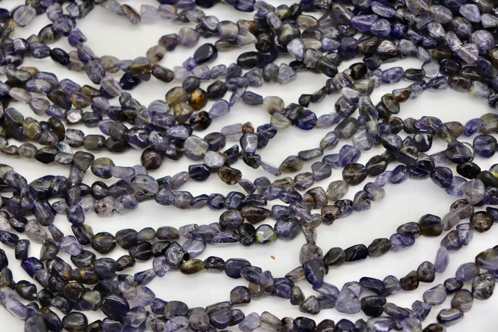 Natural Iolite Pebbles Beads