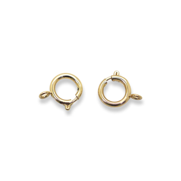 Spring Ring Round Gold Plated 18kt Clasp