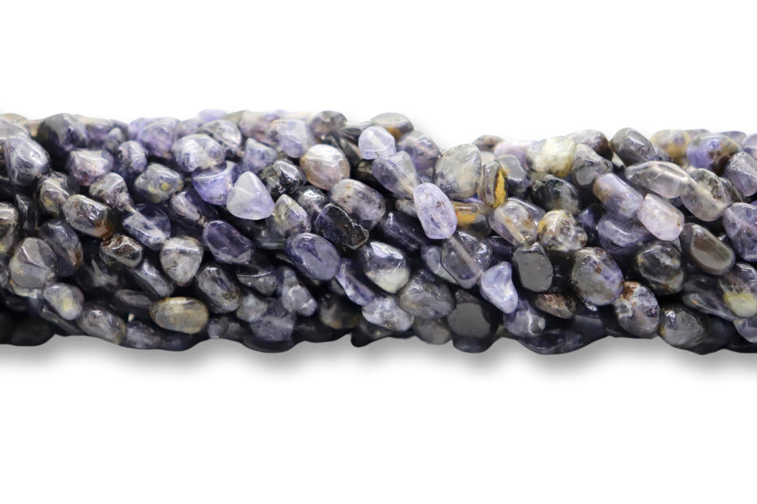 Natural Iolite Pebbles Beads