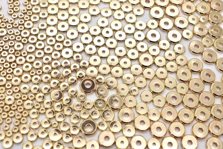 18kt Gold Plated Donut Round Spacers