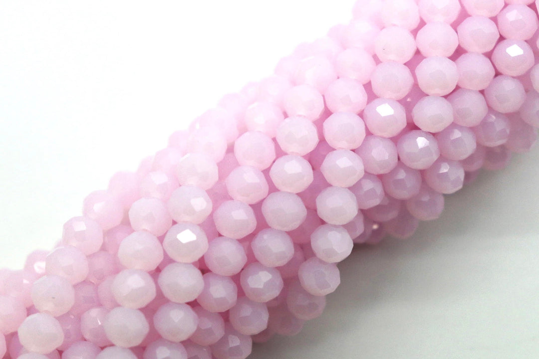 Faceted Crystal Rondelle Pink Collection