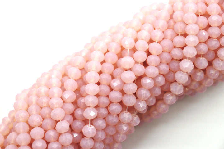 Faceted Crystal Rondelle Pink Collection