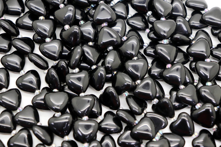 Semi-precious Heart Shaped Natural Stones 14mm