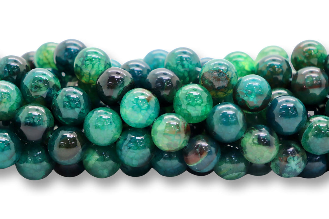 12mm  Semi-Precious Natural and Dyed Agate Round Smooth