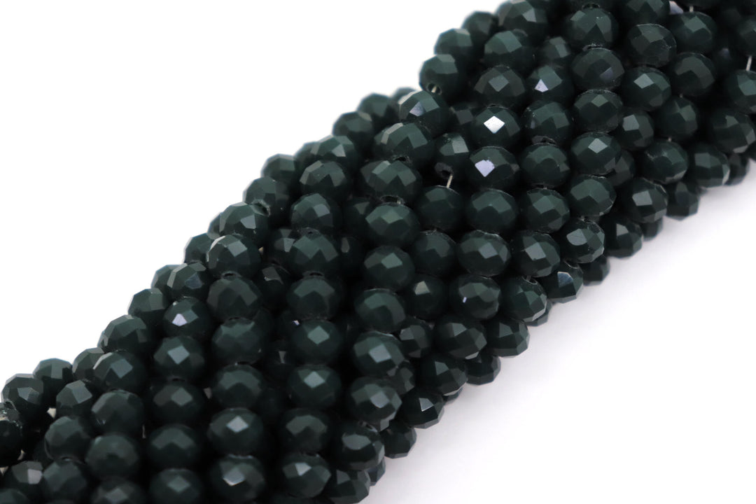 Faceted Crystal Rondelle Green Collection