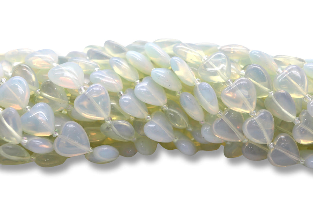 Semi-precious Heart Shaped Natural Stones 14mm