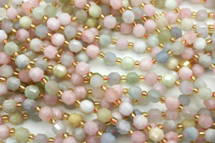 Morganite Prism-Cut Beads