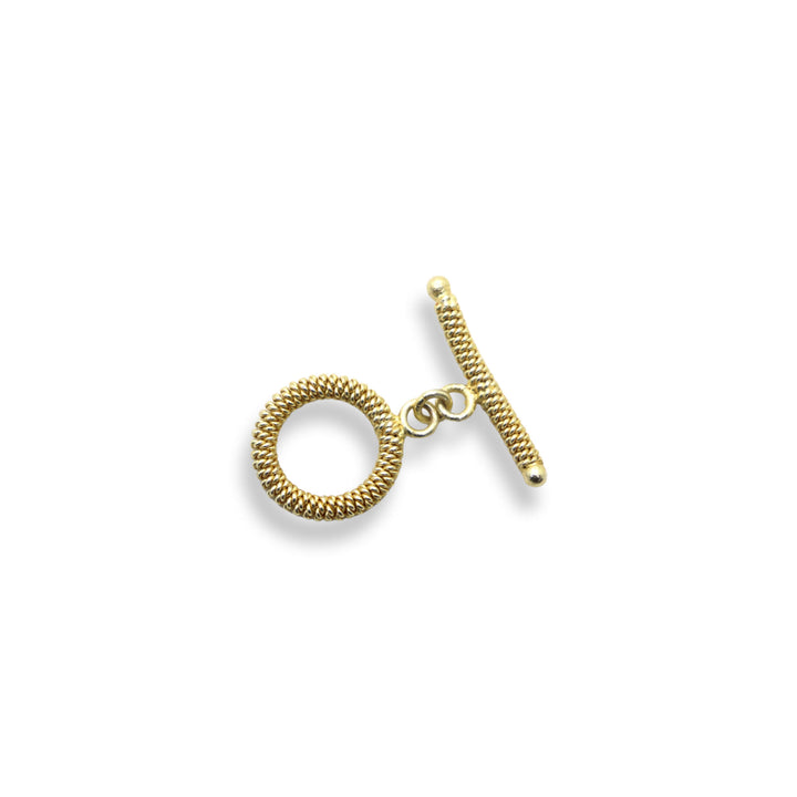 Round Rope Toggle Clasp Gold Plated 18kt