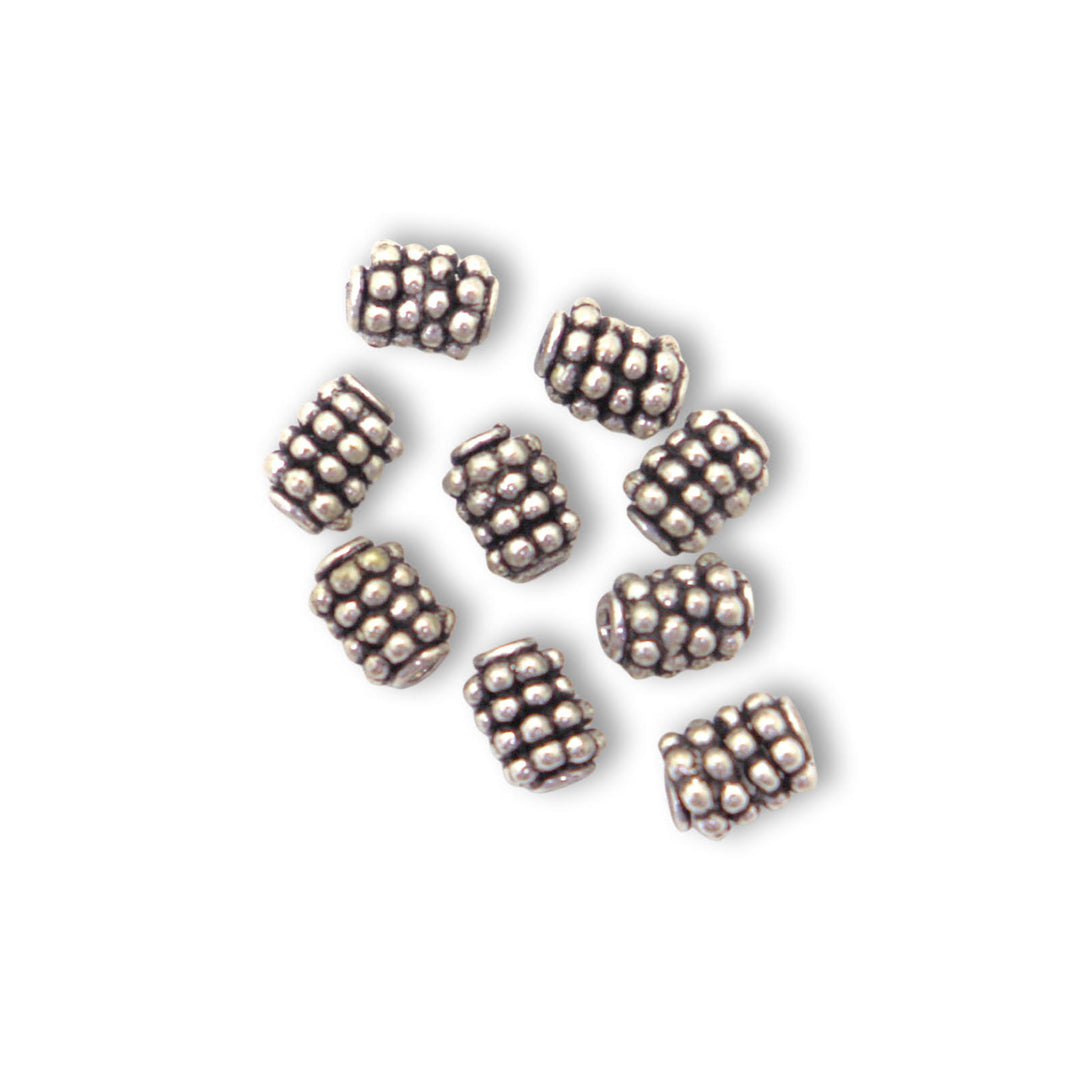 Antique Silver Beaded Spacer Beads