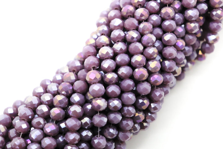 Faceted Crystal Rondelle Pink & Purple Collection