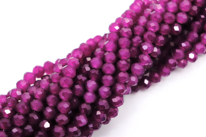 Faceted Crystal Rondelle Pink & Purple Collection