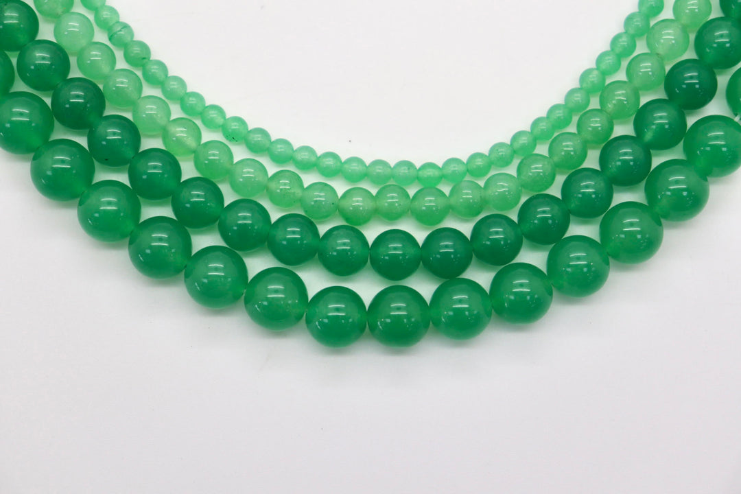 Semi-precious Round Dyed Jade