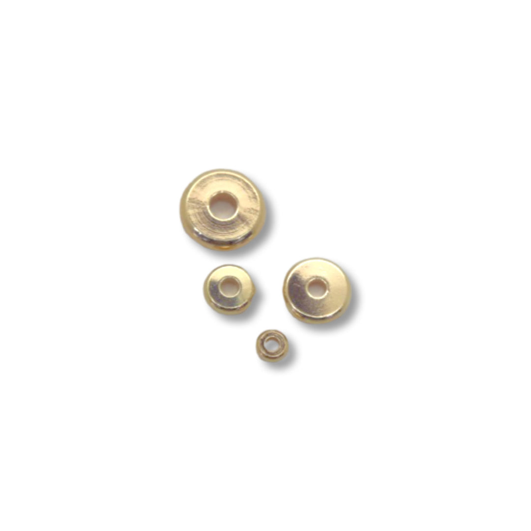 18kt Gold Plated Donut Round Spacers