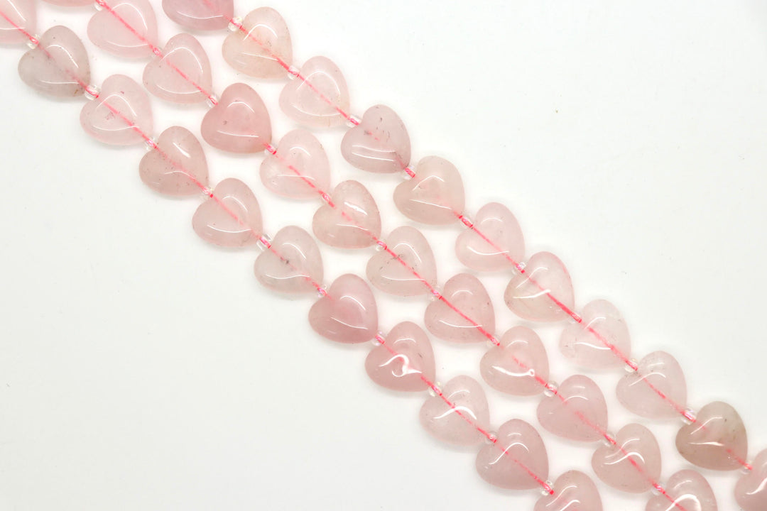 Semi-precious Heart Shaped Natural Stones 14mm