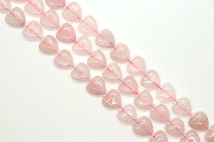 Semi-precious Heart Shaped Natural Stones 14mm