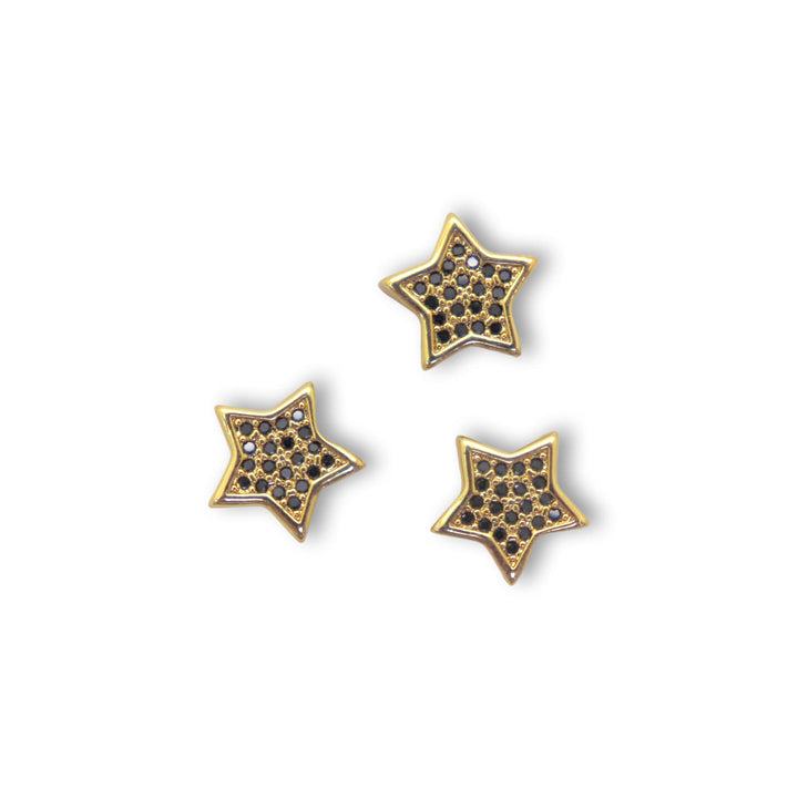 18kt Gold Plated Micro Pave Star Spacer