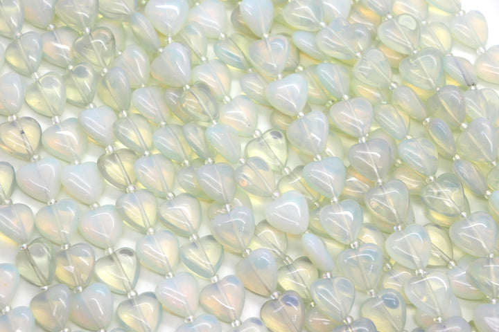 Semi-precious Heart Shaped Natural Stones 14mm