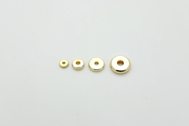 18kt Gold Plated Donut Round Spacers