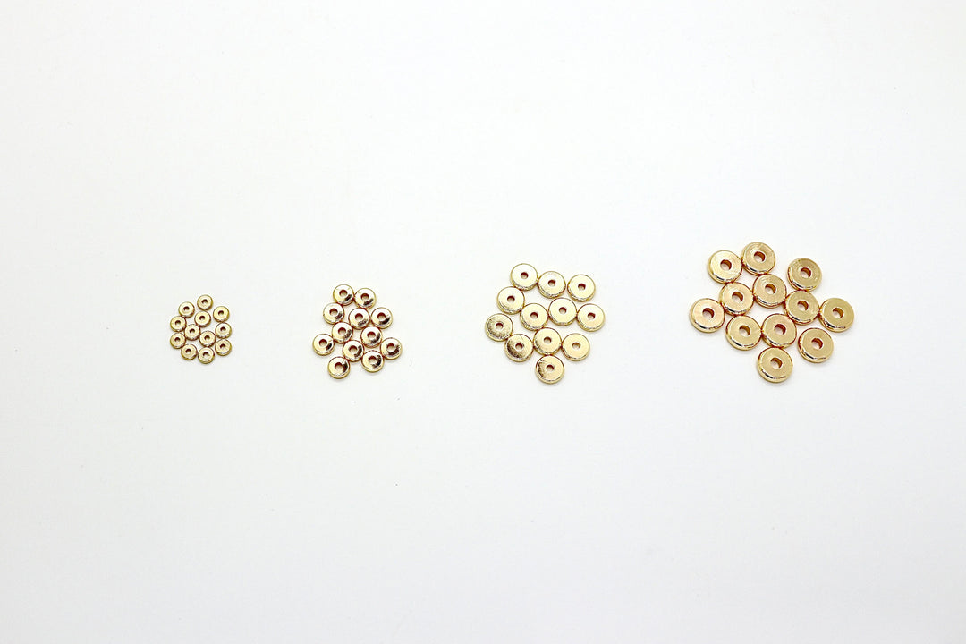 18kt Gold Plated Donut Round Spacers