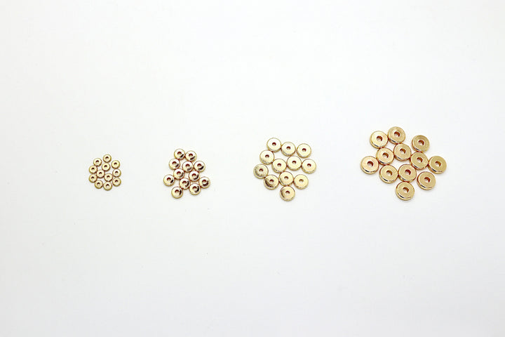 18kt Gold Plated Donut Round Spacers