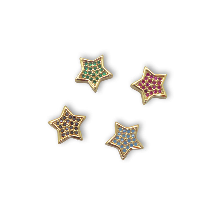 18kt Gold Plated Micro Pave Star Spacer