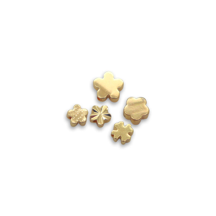 18Kt Gold Plated Flower spacers (verities)